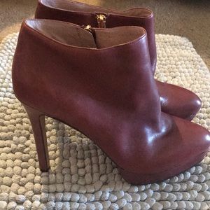 Vince Camuto Brown Leather Heeled Booties